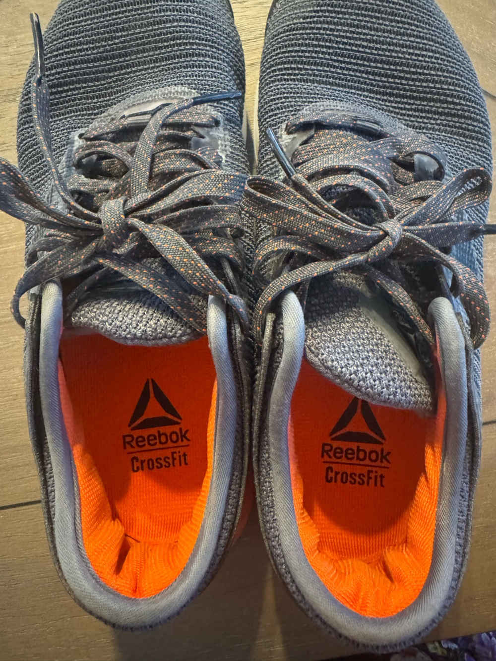 Reebok CrossFit Running Shoes - Grey with Orange and White Accents - Picture 9 of 11